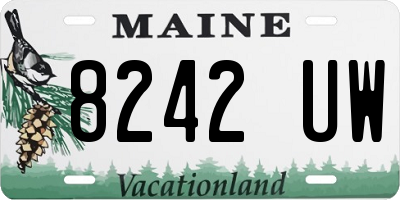 ME license plate 8242UW