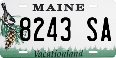 ME license plate 8243SA