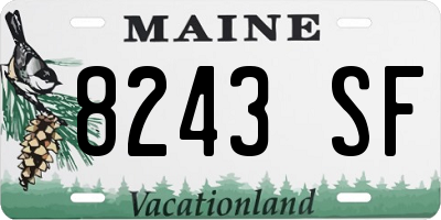 ME license plate 8243SF