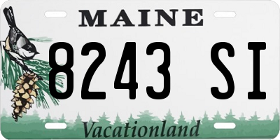 ME license plate 8243SI