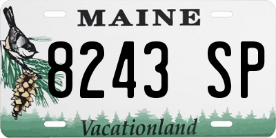 ME license plate 8243SP