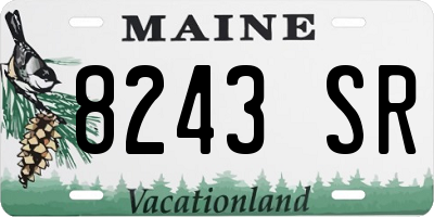 ME license plate 8243SR