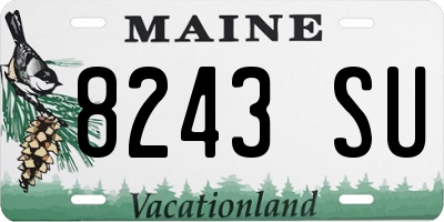 ME license plate 8243SU