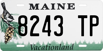 ME license plate 8243TP