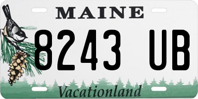 ME license plate 8243UB