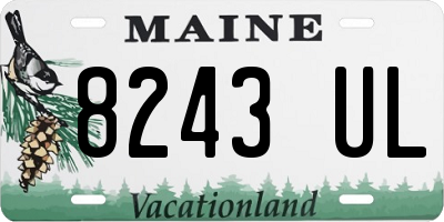 ME license plate 8243UL