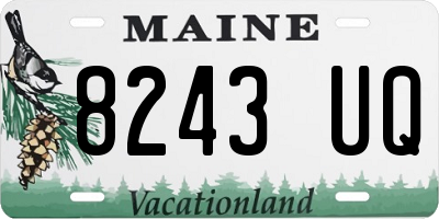 ME license plate 8243UQ