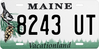 ME license plate 8243UT