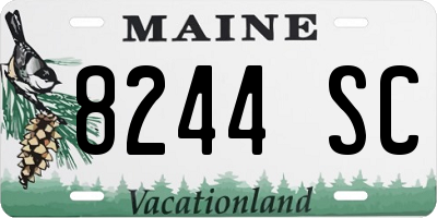 ME license plate 8244SC