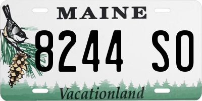 ME license plate 8244SO