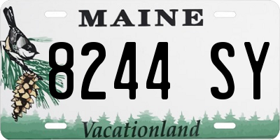 ME license plate 8244SY