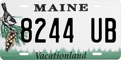 ME license plate 8244UB