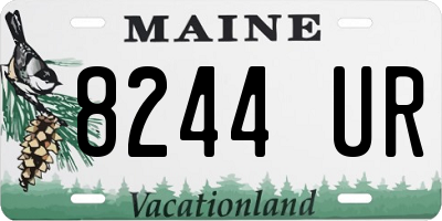 ME license plate 8244UR