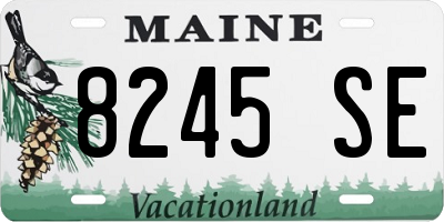 ME license plate 8245SE