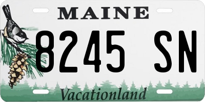 ME license plate 8245SN