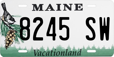 ME license plate 8245SW