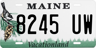 ME license plate 8245UW