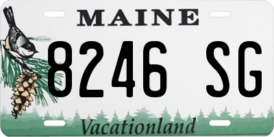 ME license plate 8246SG