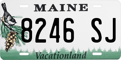 ME license plate 8246SJ