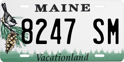 ME license plate 8247SM