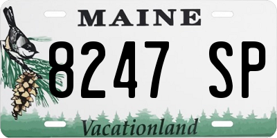 ME license plate 8247SP