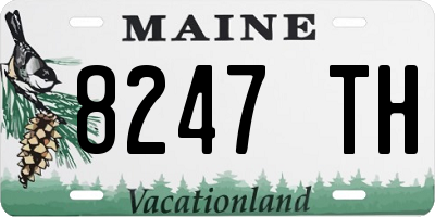 ME license plate 8247TH