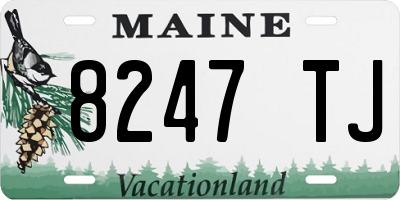 ME license plate 8247TJ