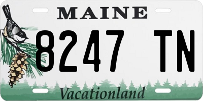 ME license plate 8247TN