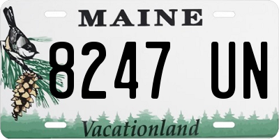 ME license plate 8247UN