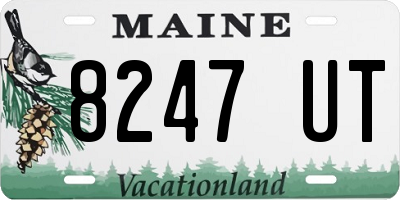 ME license plate 8247UT