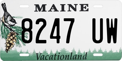 ME license plate 8247UW