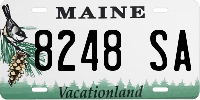 ME license plate 8248SA