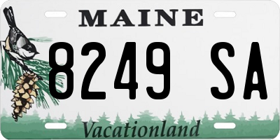 ME license plate 8249SA