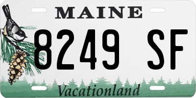 ME license plate 8249SF