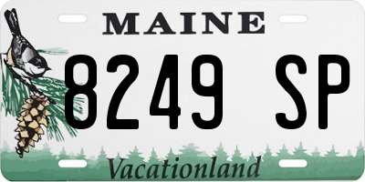ME license plate 8249SP