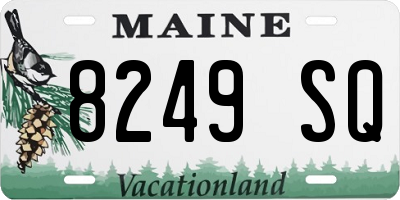 ME license plate 8249SQ