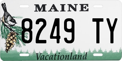 ME license plate 8249TY