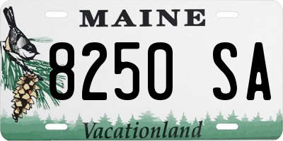 ME license plate 8250SA