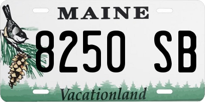 ME license plate 8250SB