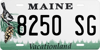 ME license plate 8250SG