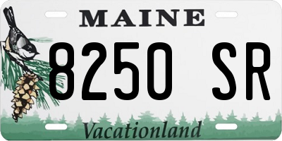 ME license plate 8250SR