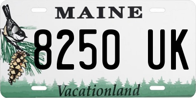 ME license plate 8250UK