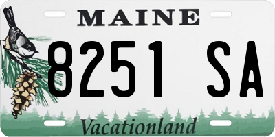 ME license plate 8251SA