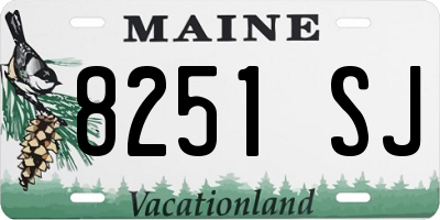 ME license plate 8251SJ