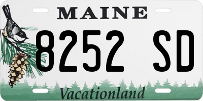 ME license plate 8252SD