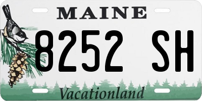 ME license plate 8252SH