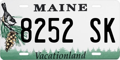 ME license plate 8252SK