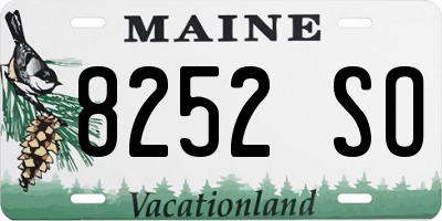 ME license plate 8252SO
