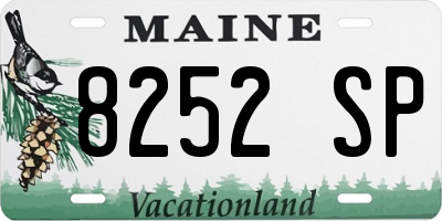 ME license plate 8252SP