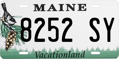 ME license plate 8252SY